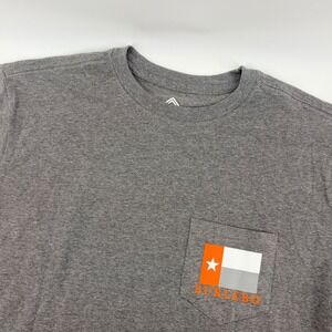 Burlebo Mens Texas Whata Great State Pocket T-Shirt Medium Grey Short Sleeve